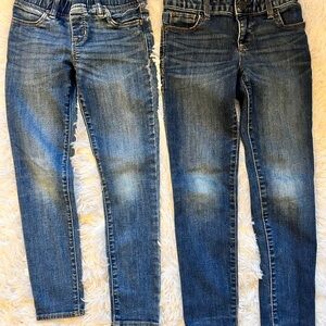 GAP Blue Skinny Jeans with Distressing